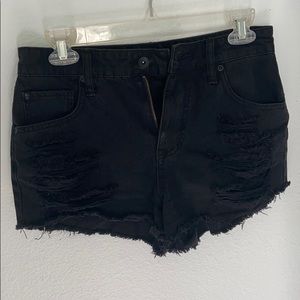 Ripped Black Jean Shorts✨